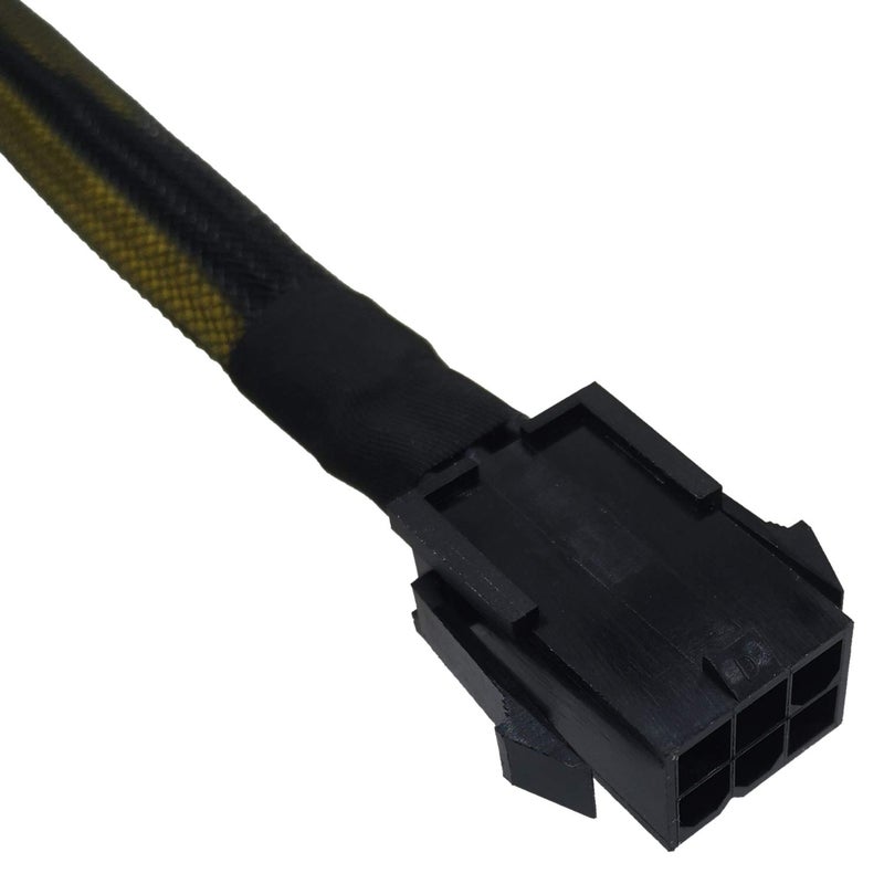 COMeap 6 Pin to 8 Pin CPU Power Adapter, 6 Pin Female to CPU 8 pin (4+4 Detachable) Male EPS-12V Converter Sleeved Cable 13-inch(33cm) - Image 3